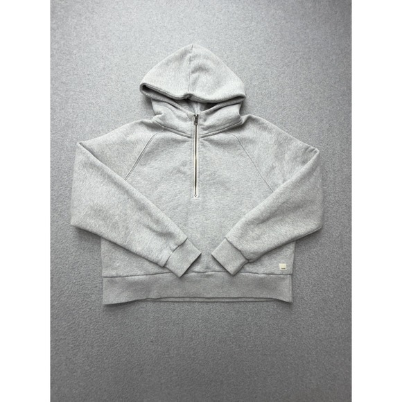 Vuori Tops - Vuori Fleece Hoodie Womens Medium Gray Sherpa Lined 1/4 Zip Pullover Sweatshirt